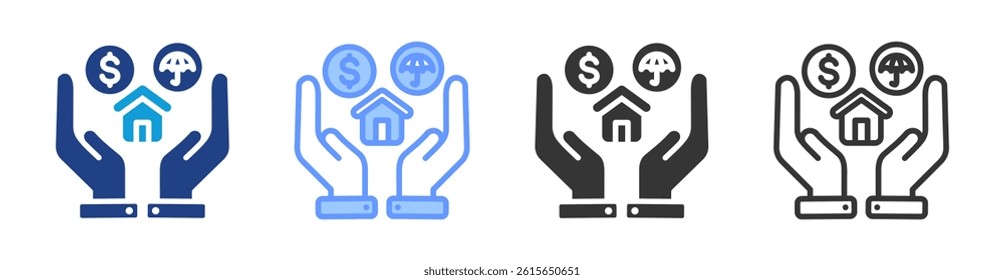 Employee Benefits icon set multiple style collection