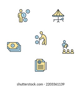 Employee Benefits Icons Set . Employee Benefits Pack Symbol Vector Elements For Infographic Web