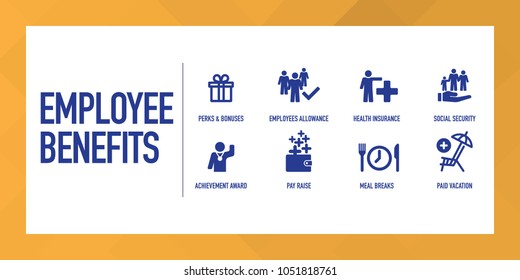 Employee Benefits Infographic Icon Set