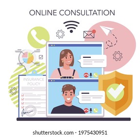 Employee Benefits Package Online Service Or Platform. Compensation Supplementing Employee's Salary. Online Consultation. Flat Vector Illustration