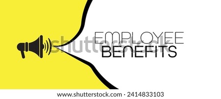 employee benefits text on white background