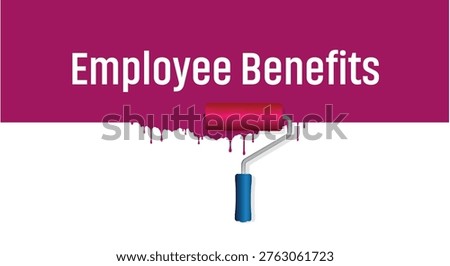 employee benefits text on white background