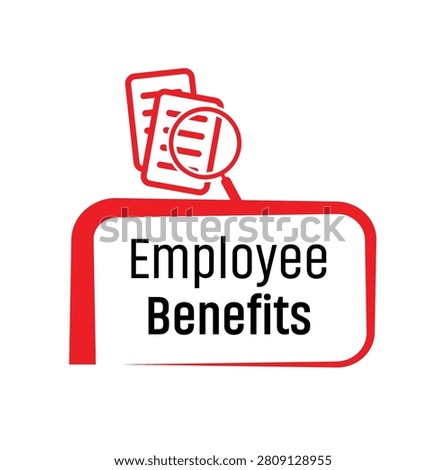 employee benefits text on white background