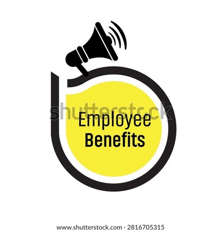employee benefits text on white background