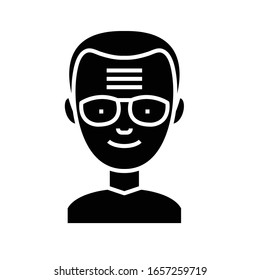 Employee black icon, concept illustration, vector flat symbol, glyph sign.