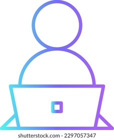 Employee Business people icon with blue duotone style. team, partnership, person, office, meeting, work, job. Vector illustration