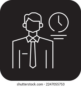 EMPLOYEE Business people icons with black filled line style