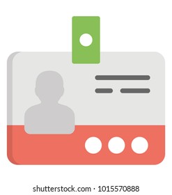 
Employee card. Flat icon id card

