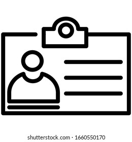 employee card icon vector eps 10