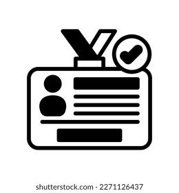 Icono de tarjeta de empleado en vector. Logotipo