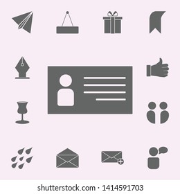 employee card icon. web icons universal set for web and mobile