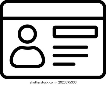 Employee card Isolated Vector icon which can easily modify or edit

