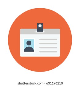 Employee card Vector Flat Icon