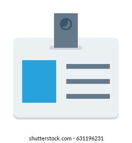 Employee Card Vector Flat Icon