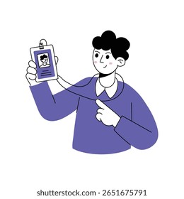 Employee Card Vector Illustration. EPS 10 File 