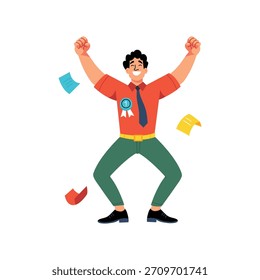 Employee Celebration Flat Vector illustration EPS 10 File