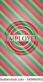 Employee christmas emblem background. Vector Illustration. Detailed.