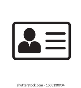 Employee clerk card, vcard vector icon illustration for graphic design, logo, web site, social media, mobile app, ui 