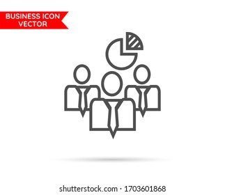 concepto de organigrama de empresa y empleado Icono de línea de negocio 10 pasos. Diseño plano.