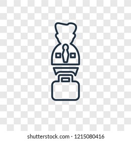 Employee concept vector linear icon isolated on transparent background, Employee concept transparency concept in outline style