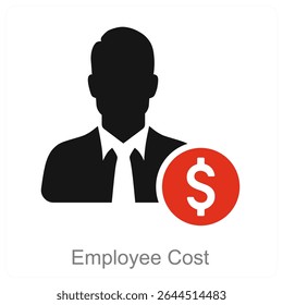 Employee Cost vector icon concept design