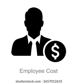 Employee Cost vector icon concept design