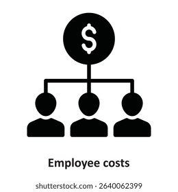 Employee costs Vector Icon which can easily modify or edit

