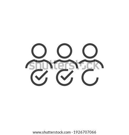 Employee data of abilities check and competence information. Skills checklist of company candidate icon. Human avatar, check mark qualification for Personality assessment, skill analysis logo