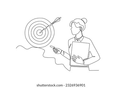 An employee designates a target. Achieve target at work