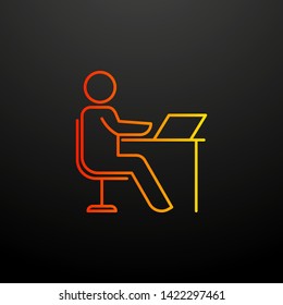 employee at the desk nolan icon. Elements of business organisation set. Simple icon for websites, web design, mobile app, info graphics