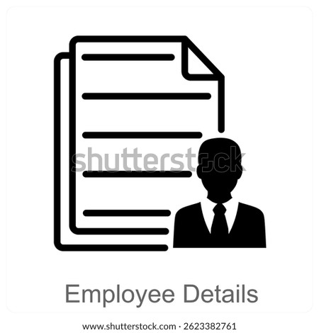 Employee Details vector icon concept design