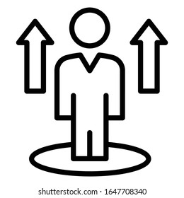 Employee Development Concept, hrm symbol on white background, Employee Promotions Vector Icon Design,