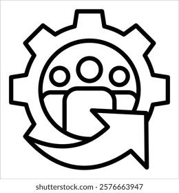 Employee Development Icon Element For Design