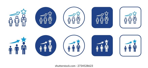 Employee Development Multi-Style Icon Variations Background