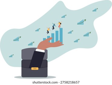 Employee development, talent management or career growth, staff engagement or teamwork and support for success,human life and situation.