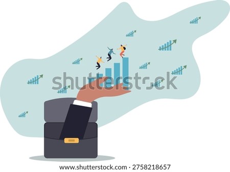 Employee development, talent management or career growth, staff engagement or teamwork and support for success,human life and situation.