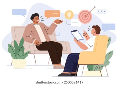 An employee is discussing various concepts with the boss to take their company to a higher level