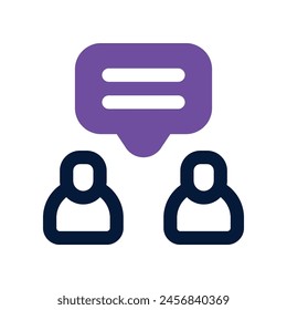 employee discussion icon. vector dual tone icon for your website, mobile, presentation, and logo design.
