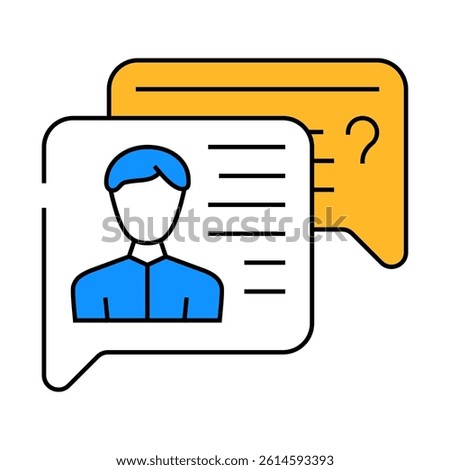 employee discussion line icon vector. employee discussion sign. isolated symbol illustration