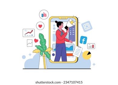Marketing de realización de tareas por parte de los empleados - Vector plano