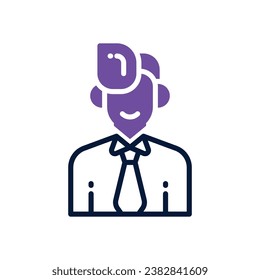 employee dual tone icon. vector icon for your website, mobile, presentation, and logo design.