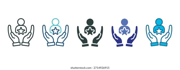 Employee Empowerment Icon Set Multiple Style Of