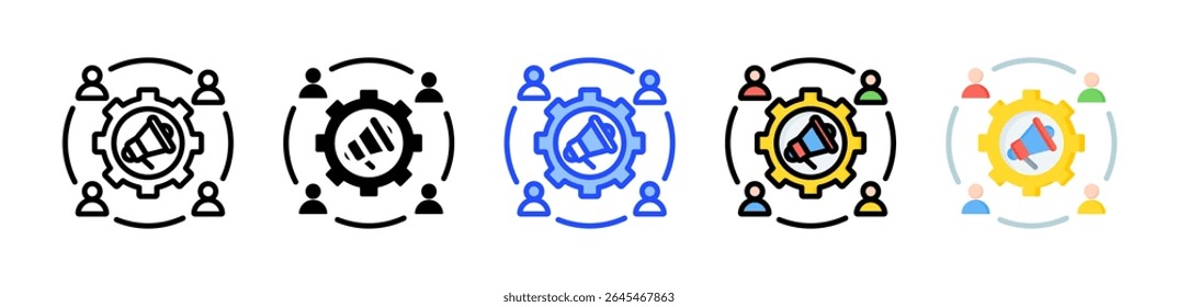 Employee Engagement Icon Collection With Multiple Styles