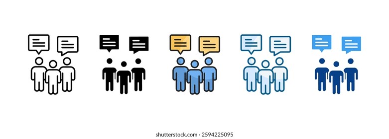 Employee Engagement Icon Set Multiple Style Collection