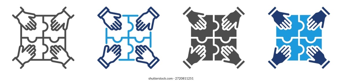 employee engagement icon set with multiple style