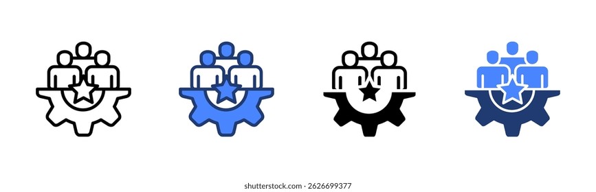 Employee Engagement icon sheet multiple style collection