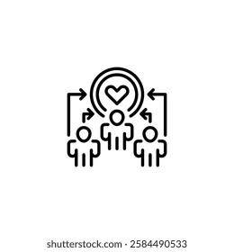Employee Engagement line icon. Universal creative premium symbol. Vector sign icon logo template. Vector illustration
