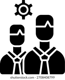Compromiso del empleado Línea Vector Icono Diseño
