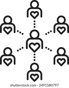 employee engagement systems icon vector