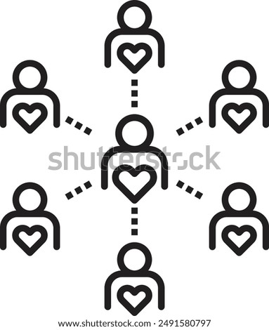 employee engagement systems icon vector